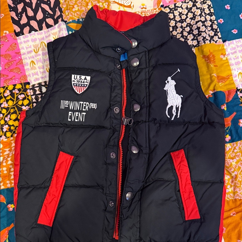 Polo by Ralph Lauren Red and Blue Vest